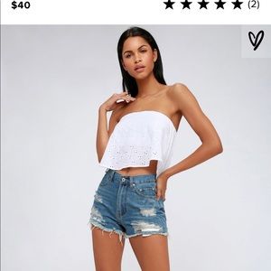 Lulu’s eyelet crop top